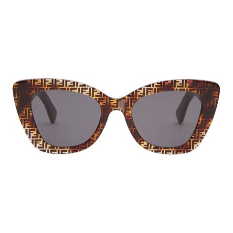 fendi brown sungkasses with f on side in rhindstones|Women's Designer Sunglasses .